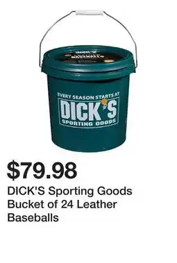 Dick's Sporting Goods DICK'S Sporting Goods Bucket of 24 Leather Baseballs offer