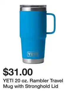 Dick's Sporting Goods YETI 20 oz. Rambler Travel Mug with Stronghold Lid offer