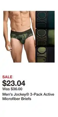 Kohl's Men's Jockey 3-Pack Active Microfiber Briefs offer