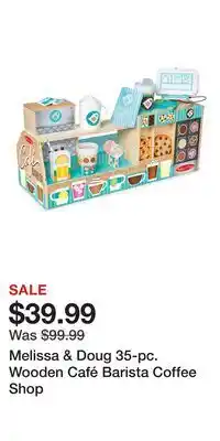 Kohl's Melissa & Doug 35-pc. Wooden Café Barista Coffee Shop offer