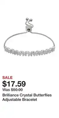 Kohl's Brilliance Crystal Butterflies Adjustable Bracelet offer