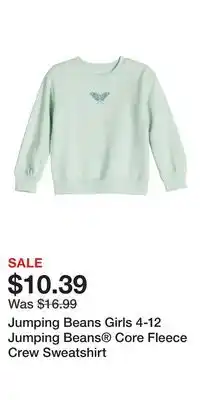 Kohl's Jumping Beans Girls 4-12 Jumping Beans Core Fleece Crew Sweatshirt offer