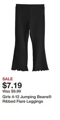 Kohl's Girls 4-12 Jumping Beans Ribbed Flare Leggings offer