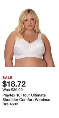 Kohl's Playtex 18 Hour Ultimate Shoulder Comfort Wireless Bra 4693 offer
