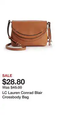 Kohl's LC Lauren Conrad Blair Crossbody Bag offer