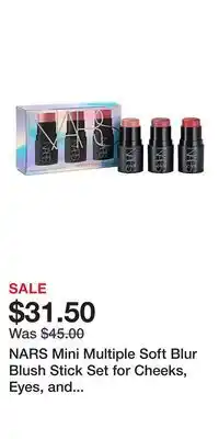 Kohl's NARS Mini Multiple Soft Blur Blush Stick Set for Cheeks, Eyes, and Lips offer
