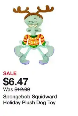 Petsmart Spongebob Squidward Holiday Plush Dog Toy offer