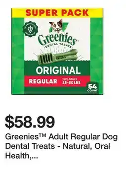 Petsmart Greenies Adult Regular Dog Dental Treats - Natural, Oral Health, Original offer