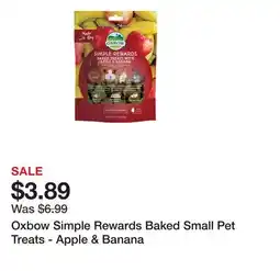 Petsmart Oxbow Simple Rewards Baked Small Pet Treats - Apple & Banana offer
