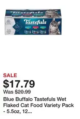 Petsmart Blue Buffalo Tastefuls Wet Flaked Cat Food Variety Pack - 5.5oz, 12 ct, Natural offer