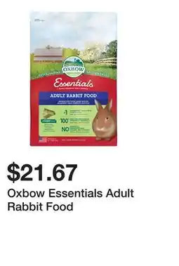 Petsmart Oxbow Essentials Adult Rabbit Food offer