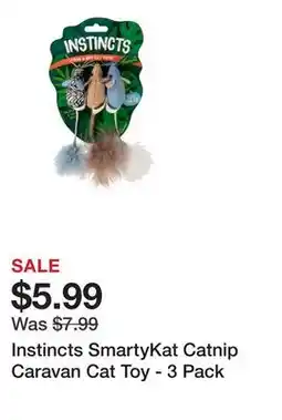 Petsmart Instincts SmartyKat Catnip Caravan Cat Toy - 3 Pack offer