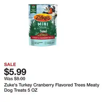 Petsmart Zuke's Turkey Cranberry Flavored Trees Meaty Dog Treats 5 OZ offer