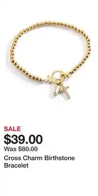 Nordstrom Cross Charm Birthstone Bracelet offer