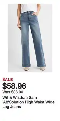 Nordstrom Wit & Wisdom Sam 'Ab'Solution High Waist Wide Leg Jeans offer