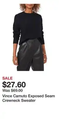 Nordstrom Vince Camuto Exposed Seam Crewneck Sweater offer