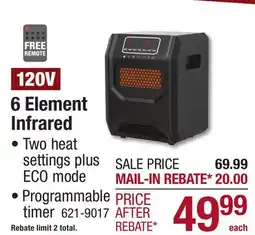 Menards 6 Element Infrared offer