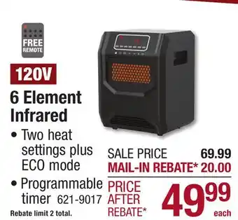 Menards 6 Element Infrared offer