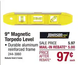 Menards 9 Magnetic Torpedo Level offer