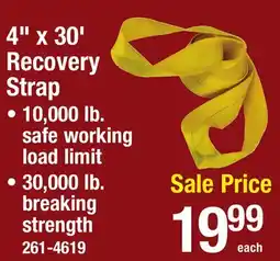 Menards 4 x 30' Recovery Strap offer