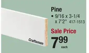 Menards Pine offer