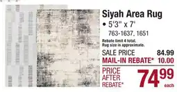 Menards Siyah Area Rug offer