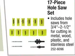 Menards 17-Piece Hole Saw Set offer