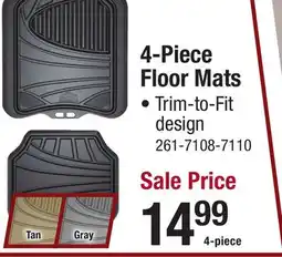 Menards 4-Piece Floor Mats offer