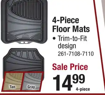 Menards 4-Piece Floor Mats offer