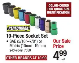 Menards 10-Piece Socket Set offer