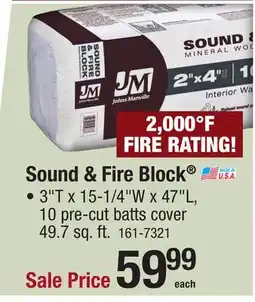 Menards Sound & Fire Block offer