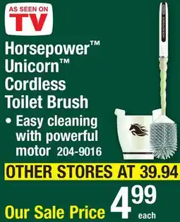 Menards Horsepower Unicorn Cordless Toilet Brush offer