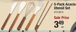 Menards 5-Pack Acacia Utensil Set offer