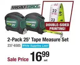 Menards 2-Pack 25' Tape Measure Set offer