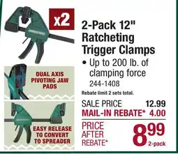 Menards 2-Pack 12 Ratcheting Trigger Clamps offer