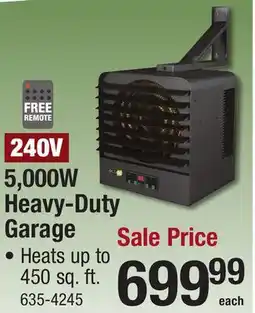 Menards 5,000W Heavy-Duty Garage Electric Heater offer