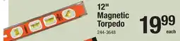 Menards 12 Magnetic Torpedo offer