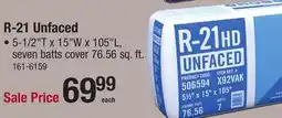 Menards R-21 Unfaced offer