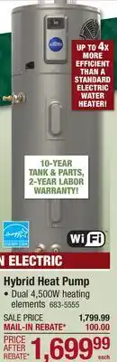 Menards Hybrid Heat Pump offer