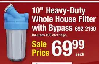 Menards 10 Heavy-Duty Whole House Filter with Bypass offer