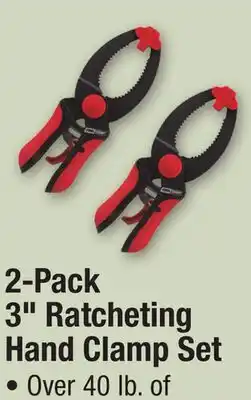 Menards 2-Pack 3 Ratcheting Hand Clamp Set offer
