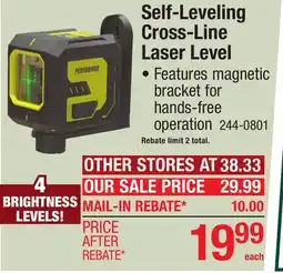 Menards Self-Leveling Cross-Line Laser Level offer