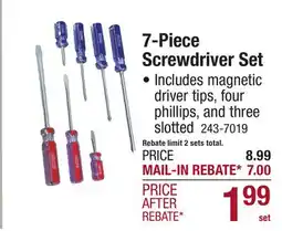 Menards 7-Piece Screwdriver Set offer