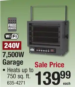 Menards 7,500W Garage offer