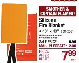 Menards Silicone Fire Blanket offer