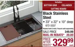 Menards Black Stainless Steel offer