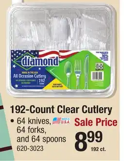 Menards 192-Count Clear Cutlery offer