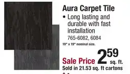 Menards Aura Carpet Tile offer