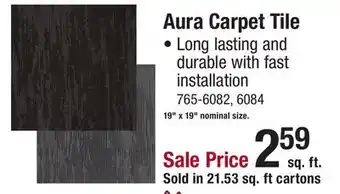 Menards Aura Carpet Tile offer