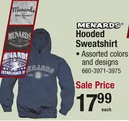 Menards Hooded Sweatshirt offer
